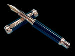 Highlander Edinburgh Exotic Gaboon Ebony Wood Rose Gold Fountain Pen, Handcrafted in CO. Ink, Converter, Pen Sleeve, & Box Included. - HighlanderPen