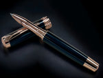 Exotic Gaboon Ebony, One of a Kind, Rose Gold, Handmade Rollerball Pen. Artisan Rare & Unique, Completely Handcrafted in Co, USA. - HighlanderPen