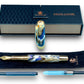 Elegant “Purple and Gold” Handcrafted Luxury Gold Fountain Pen, One of a Kind, Handmade in Colorado. Ink, Converter, Sleeve, & Box Included. - HighlanderPen