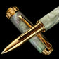 Mystic Opal Red Gold Rollerball Pen | Handmade Luxury Pen | Schmidt #6 Nib | Made in Colorado | Highlander