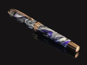 Highlander “Zeus” | Red Gold Rollerball Pen | Bespoke Luxury Writing Instrument