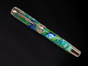 Priceless Vase, One of a Kind, Rose Gold, Handmade Custom Acrylic Rollerball Pen. Artisan Rare & Unique, Completely Handcrafted  in Co, US - HighlanderPen