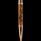 Rose Gold "Tiger’s Eye" Handmade Glasgow Ballpoint Pen. One of a Kind, Handcrafted by Highlander Pen in CO. Box, Ink, & Sleeve Included. [ML-BP-1212-04]