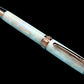 Elegant “Pearly Opal” Rose Gold Acrylic Rollerball Pen, Artisan Handcrafted Writing Instrument. One of a Kind, with Box, Felt Sleeve, & Ink. - HighlanderPen