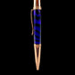 Rose Gold "Grape Zebra" Handmade Glasgow Ballpoint Pen. One of a Kind, Handcrafted by Highlander Pen in CO. Box, Ink, & Sleeve Included. [ML-BP-1205-04]