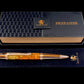 Red Gold Extraordinary Amboyna Burl Wood Handmade Glasgow Ballpoint Pen. One of a Kind, Handcrafted by Highlander Pen. Box, Ink, & Sleeve Included. [ML-BP-1220-01]