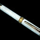 Elegant “Pearly Opal” Acrylic Handcrafted Gold Rollerball Pen, One of a Kind, Handmade in Colorado. Ink, Velvet Sleeve, & Pen Box Included. - HighlanderPen