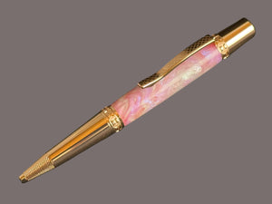 Highlander “Rose Opal” | Red Gold Handcrafted Ballpoint Pen