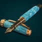 “Aquamarine” |  Red Gold Fountain Pen | Highlander Collection