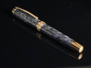 “Galactic Purple Haze” Red Gold Rollerball Pen