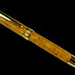 Gold “Mayan Gold” Handmade Fountain Pen, One of a Kind. Ink, Converter, Sleeve, & Box Included. Handcrafted in Colorado By Highlander Pen [ML-FP-1201-02]