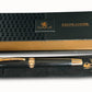 Highlander “Signature Black Onyx” | Red Gold Rollerball Pen | Handcrafted Black Resin