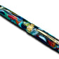 Elegant “Bright Swirls” Handcrafted Gold Rollerball Pen, One of a Kind, Handmade in Colorado. Ink, Velvet Sleeve, and Pen Box Included. - HighlanderPen