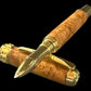 Museum Grade Exotic Thuya Burl Wood Gold Rollerball Pen | Handcrafted by Highlander