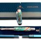 Striking “Green-Bronze Acrylic” Rose Gold Fountain Pen, One of a Kind, Handmade in Colorado. Ink, Converter, Pen Sleeve & Box Included. - HighlanderPen