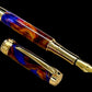 Striking “Maui Sunset” Gold Fountain Pen, Artisan Handcrafted Writing Instrument. Simple to Use. Handmade Custom in Colorado, One of a Kind. - HighlanderPen