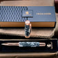 Elegant “Silver Pearl” Rose Gold Acrylic Rollerball Pen, Artisan Handcrafted Writing Instrument. Handmade Custom in Colorado. One of a Kind. - HighlanderPen