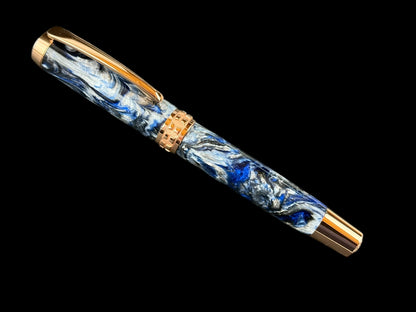 Poseidon | Red Gold Rollerball Pen