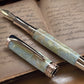 Elegant Pastel Opal Rose Gold Fountain Pen, Artisan Handcrafted Writing Instrument. Simple to Use. Handmade Custom in CO USA. One of a Kind - HighlanderPen