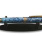 Elegant Blue Highlander Black Titanium Rollerball Pen - Handcrafted in Colorado