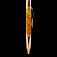 Red Gold Extraordinary Amboyna Burl Wood Handmade Glasgow Ballpoint Pen. One of a Kind, Handcrafted by Highlander Pen. Box, Ink, & Sleeve Included. [ML-BP-1220-01]