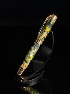 Victory March – Red Gold Fountain Pen | Handmade by Highlander