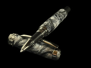 Handmade “Argentite” | Black Titanium Rollerball Pen | A Striking Pen By Highlander