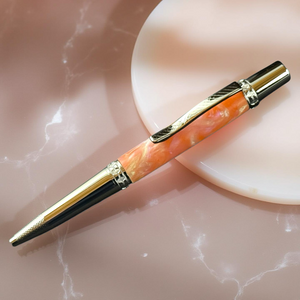 Sunstone Opal | Polished Chrome Glasgow Ballpoint Pen | An Elegant Gift