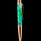 Rose Gold "St. Croix" Handmade Glasgow Ballpoint Pen. One of a Kind, Handcrafted by Highlander Pen in CO. Box, Ink, & Sleeve Included. [ML-BP-1202-03]