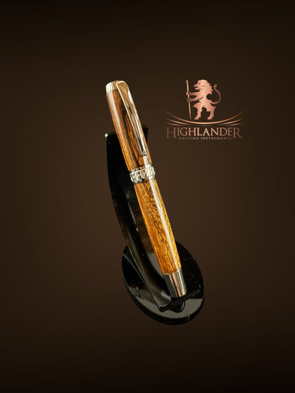 Exotic Desert Ironwood | Black Titanium Highlander Fountain Pen | The Perfect Gift