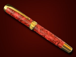 “Radiant Ruby” | Gold Fountain Pen | Highlander Collection