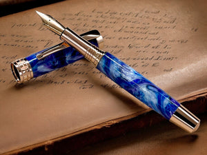 Elegant “Purple Rain” Rose Gold Fountain Pen, Artisan Handcrafted Writing Instrument. Simple to Use. Handmade in CO USA. One of a Kind - HighlanderPen