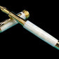 Elegant “Pearly Opal” Handcrafted Acrylic Gold Fountain Pen, One of a Kind, Handmade in Colorado. Ink, Converter, Sleeve, & Box Included - HighlanderPen