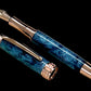 Handcrafted Luxury Rose Gold Fountain Pen, One of a Kind, Handmade in Colorado with Premium Hardware. Ink, Converter, Sleeve & Box Included. - HighlanderPen