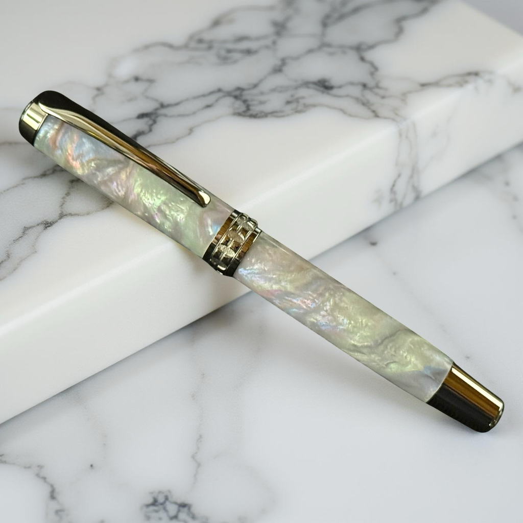 Mystic Opal | Black Titanium Rollerball Pen | Highlander Collection