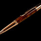 Red Gold Exotic Red Coolabah Wood Handmade Glasgow Ballpoint Pen. One of a Kind, Handcrafted by Highlander Pen. Box, Ink, & Sleeve Included. [ML-BP-1229-01]