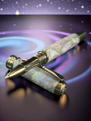Mystic Opal | Black Titanium Rollerball Pen | Highlander Collection