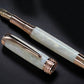 “Pearly Opal”, One of a Kind, Rose Gold, Handmade Custom Acrylic Fountain Pen. Artisan Rare & Unique, Completely Handcrafted in Colorado, USA - HighlanderPen