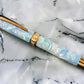 Red Gold “Sapphire Opal” Handcrafted Rollerball Pen