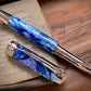 Elegant “Purple Rain”, Rose Gold Acrylic Rollerball Pen, Artisan Handcrafted Writing Instrument. Handmade Custom in Colorado. One of a Kind. - HighlanderPen