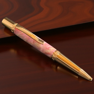 Red Gold "Rose Opal" | Handmade Glasgow Ballpoint Pen by Highlander