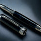 Black Titanium Rollerball Pen, Artisan Handcrafted Writing Instrument. Handmade with Custom Hardware in CO. One of a Kind. “Ghost Black” - HighlanderPen