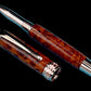 Exotic Thuya Burl Wood~Highlander Rose Gold Rollerball Pen, Artisan Handcrafted Writing Instrument. One of a Kind, with Box, Sleeve, & Ink. (ML-RB-0926-01) - HighlanderPen