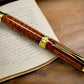 Exotic Rare Snakewood, Gold Rollerball Pen, Artisan Handcrafted Writing Instrument. Handmade Custom in Colorado. One of a Kind. - HighlanderPen