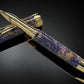 Purple and Gold Swirl, One of a Kind, Gold Handmade Custom Rollerball Pen. Artisan Rare & Unique, Completely Handcrafted in Co, USA - HighlanderPen