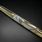 White and Black Marble, One of a Kind, Gold, Pearlescent Acrylic Ballpoint Pen. Custom Handcrafted, Artisan Rare, Handmade in Colorado. - HighlanderPen