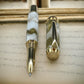 Elegant “Gold Marble” Gold Rollerball Pen, Artisan Handcrafted Writing Instrument. Handmade with Custom Hardware in Colorado. One of a Kind. - HighlanderPen