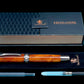 Exotic Thuya Burl Wood Highlander Black Titanium Fountain Pen, Artisan Handcrafted Writing Instrument. Converter, Ink, Sleeve & Box Included (ML-FP-0926-01) - HighlanderPen