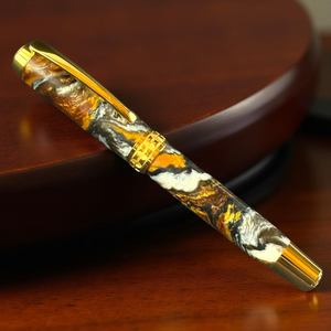 Handcrafted "Caramel Latte"  Gold Fountain Pen by Highlander.  Perfect For Collectors and Writing Enthusiasts