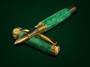 “Eternal Emerald” | Gold Rollerball Pen | Highlander Collection